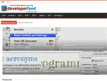 Tablet Screenshot of developerfeed.com